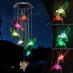 Solar Hummingbirds Chime garden night light - Image 11