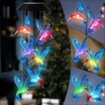 Solar Hummingbirds Chime garden night light - Image 12