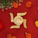 🪔 Swastik Akhand Diya for Puja – Brass Pooja Essential 🪔